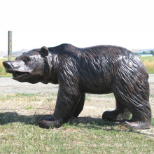 Garden decoration outdoor cast metal craft animal statue life size bronze bear sculpture